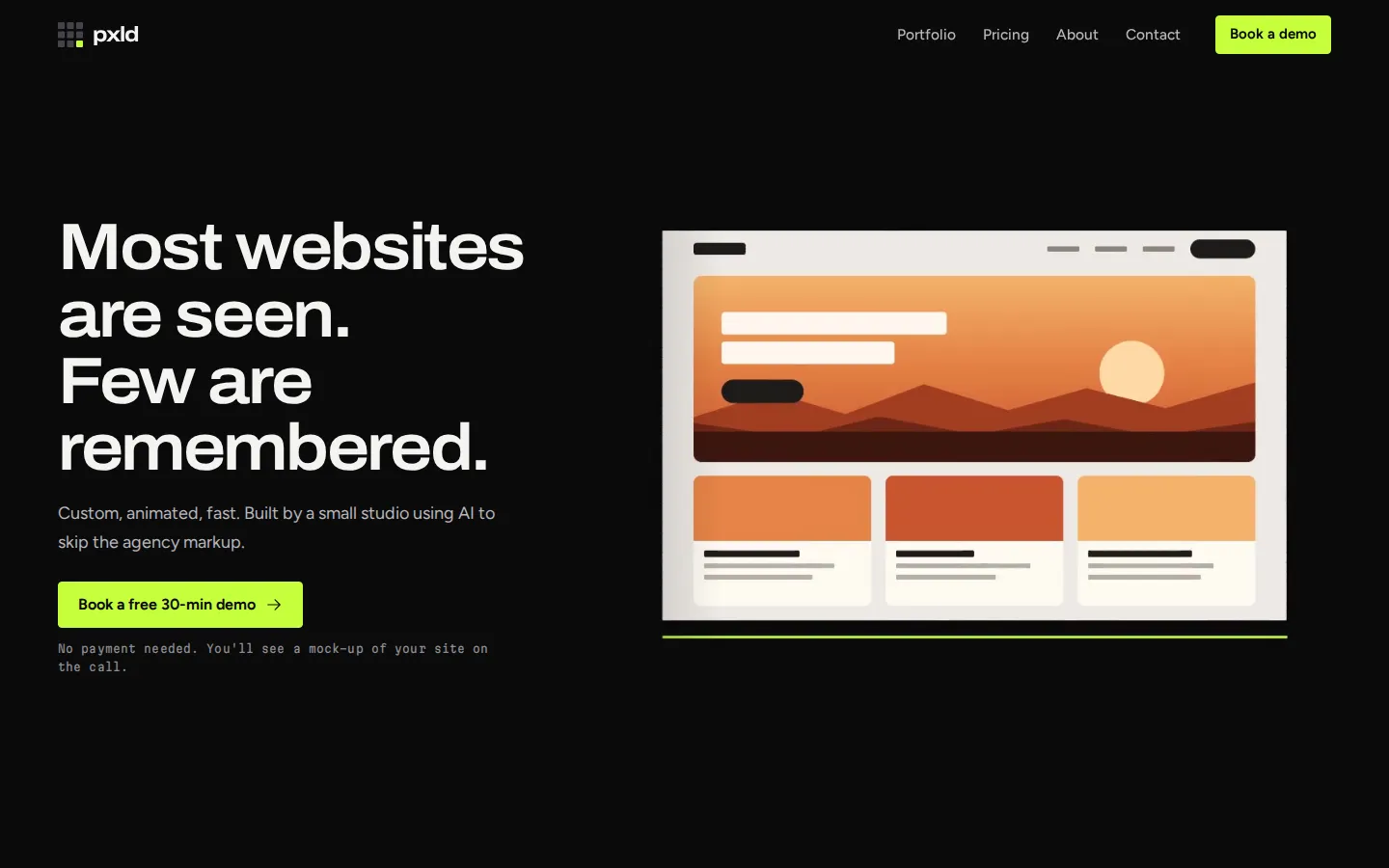 Homepage of pxld.design